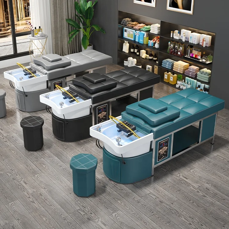 Factory custom Ceramic basin Beauty Hair Salon massage table thai Shampoo Bed