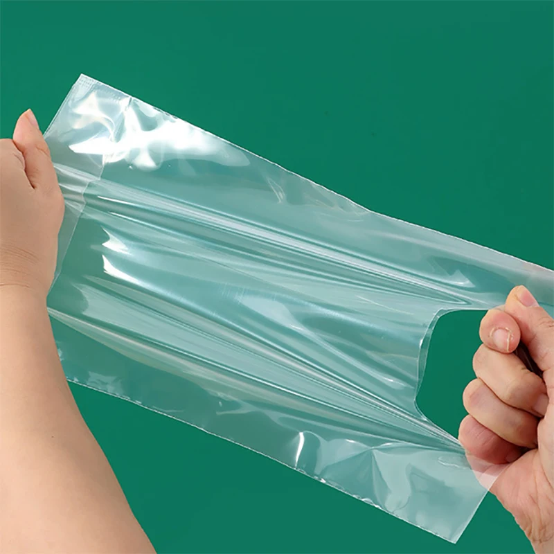 Wholesaler Price Custom Logo Printing  Cup Holder Drink Coffee Tea Bag Four-finger Die-cut Handle Cup Plastic transparent bag