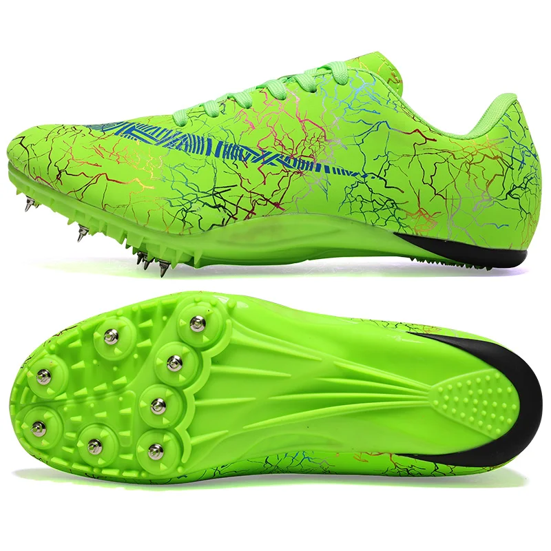 Running Shoes Men Sports Sneakers 100 M Track Field Shoes Ultralight Long Race Jump Sprint Dash Spikes Size 35-45