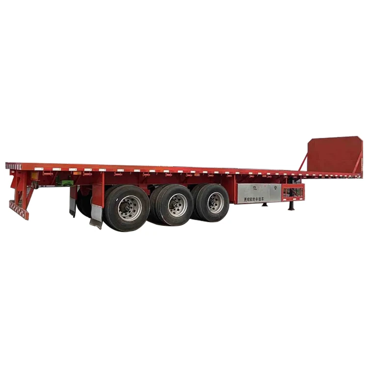 Hot Sale 3-Axle 40ft Aluminium Container Semi Trailer 12r22.5 Tyre Flatbed Car Trailers Flat Bed Container Flatbed Semi Trailer