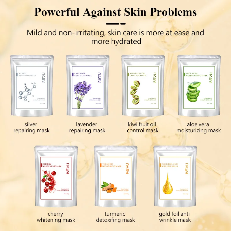 Fruit Flower Extract Facial Mask Powder Natural Jelly Mask For All Skin Types Facial Crystal Mask