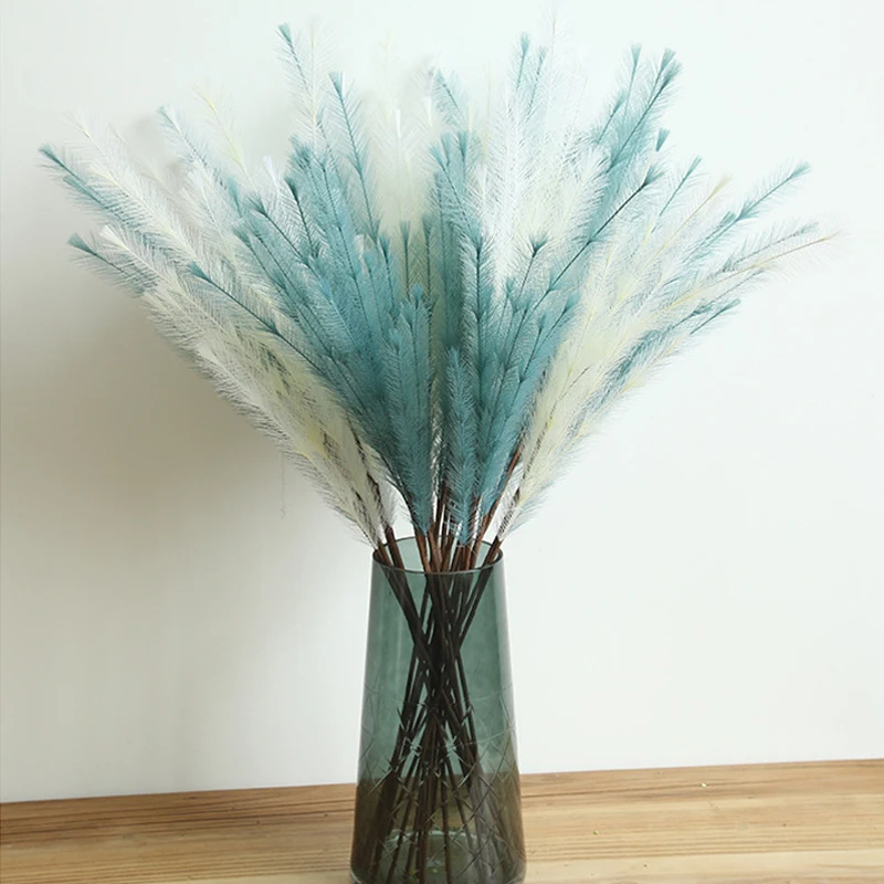 Faux Tall Fluffy Grass For Wedding Home Party Decor, Large Fluffy Artificial Floral Pompas Grass Branches for Floor Vase