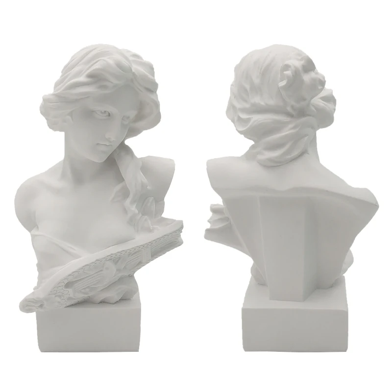2023 hot sell Large piano female statue silicone candle mold 3D stereo girl handmade resin candle mold plaster decoration tool
