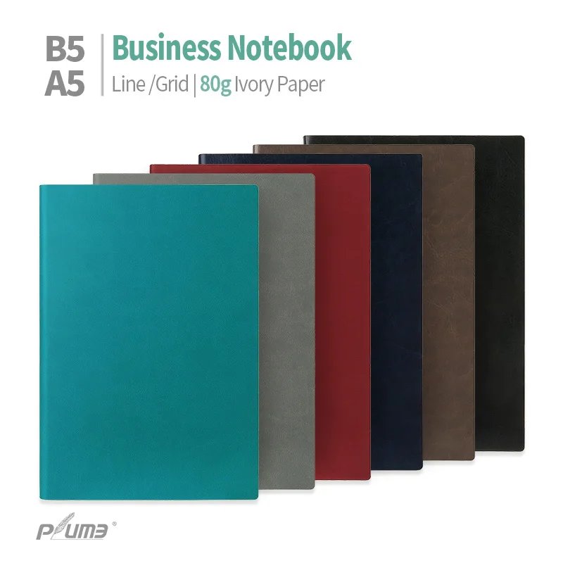 Printing Custom b5 a5 Lined/Grid/Dotted Notebook Pu Leather Journal notebook a5 soft cover