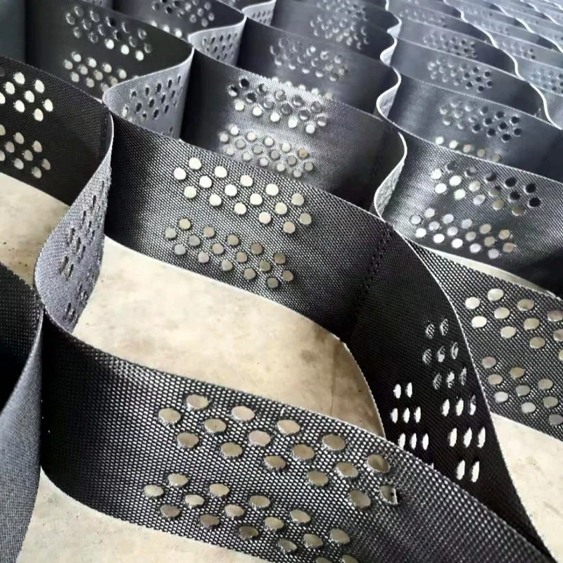 High quality 50-300mm Hdpe Honeycomb Geocell  geogrid geotextile for slope protection Strengthen Road Grass Grid Pavers