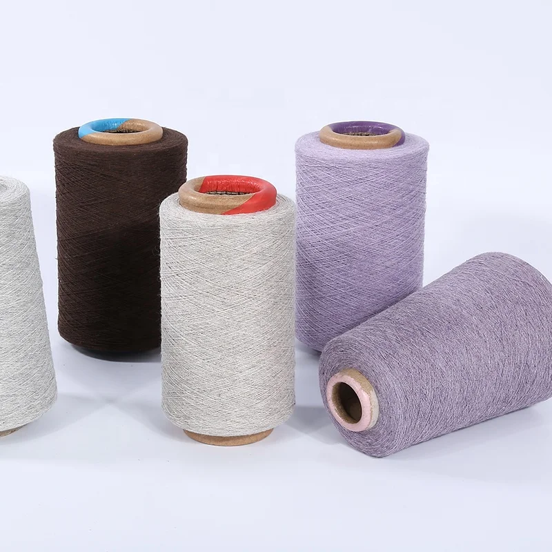 Colorful Ne6 recycled oe polyester mix cotton knitting glove yarn