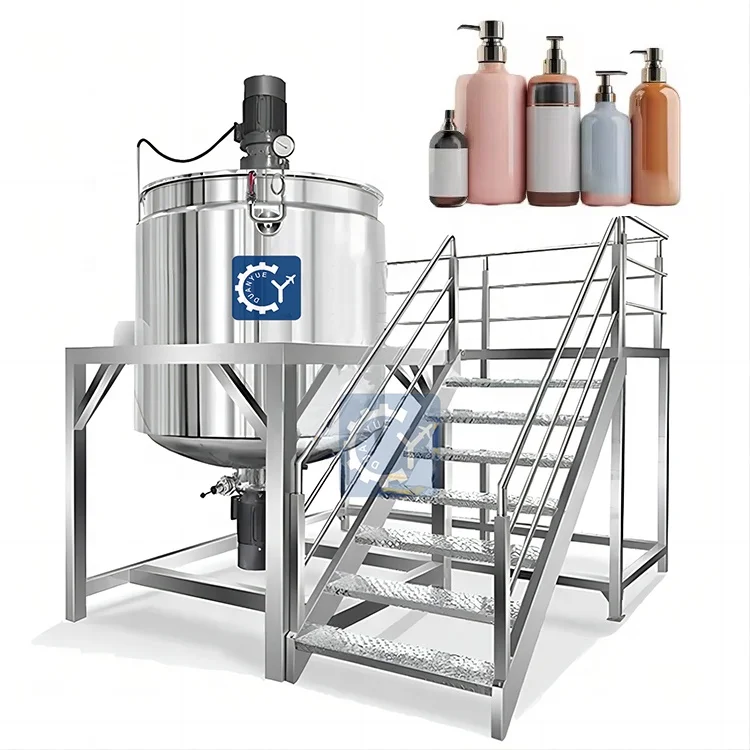 Duanyue Cosmetic Mixer Liquid Detergent Mixers Mixing Tank With Homogenizer Machine Liquid Washing Mixer