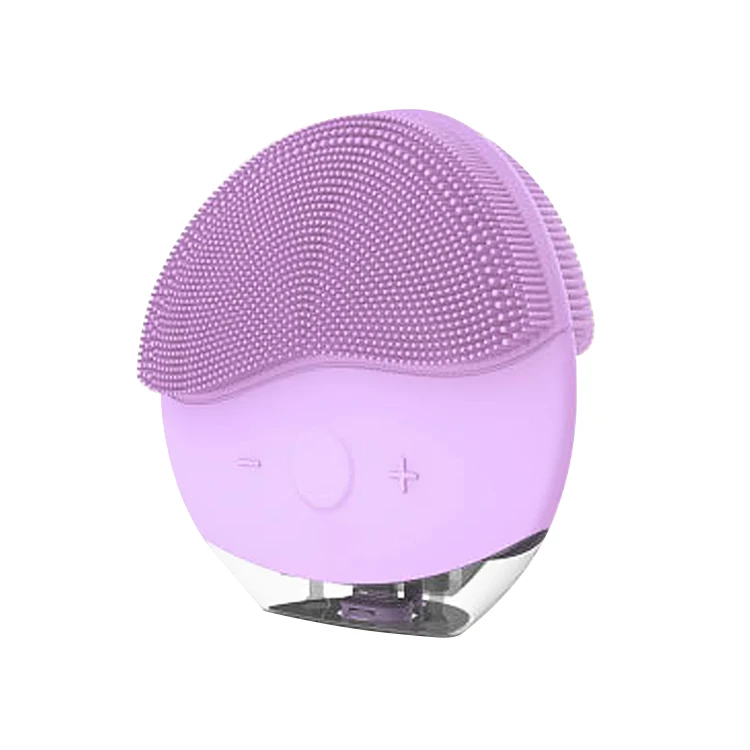 cepillo facial silicona  wireless mini  pink custom color  double sides electric sonic silicone facial cleansing brush