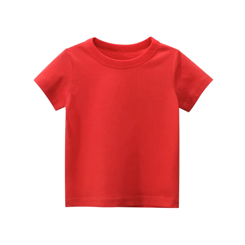 
What&why Custome Child Clothing Blank Style Baby T-Shirt Solid Color Clothes Custom Kids T Shirt Printing 100% Cotton Kid Top 