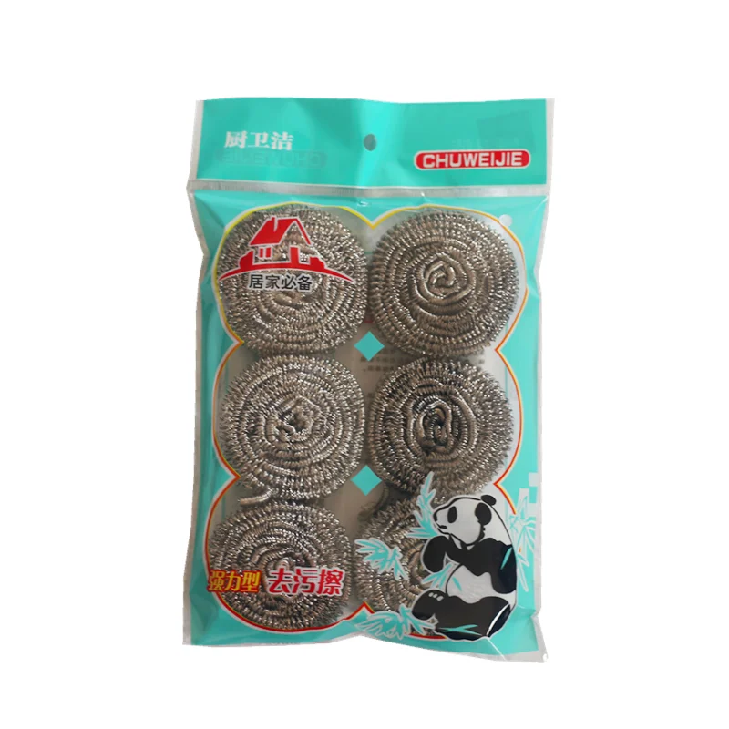 Source Factory India Wholesale Kitchen Pot Cleaning Dishes Washing Spiral Balls Stainless Steel Scrubber