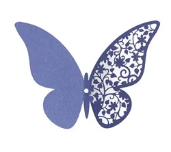 Laser hollow cup card pink three-dimensional 3D butterfly wall sticker decoration wedding party housewares scene layout