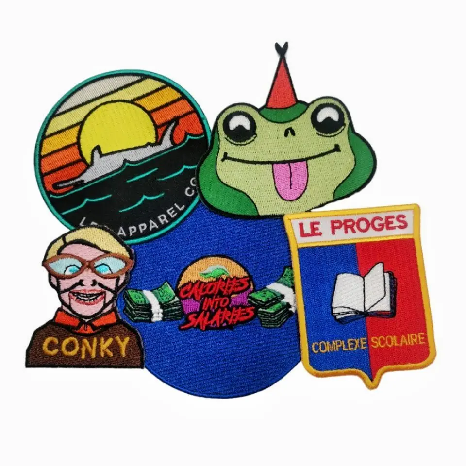Factory Price Custom Design Animal Cartoon Dora the Explorer Embroidery Patches Iron on Embroidered Badges for Hat and Clothing
