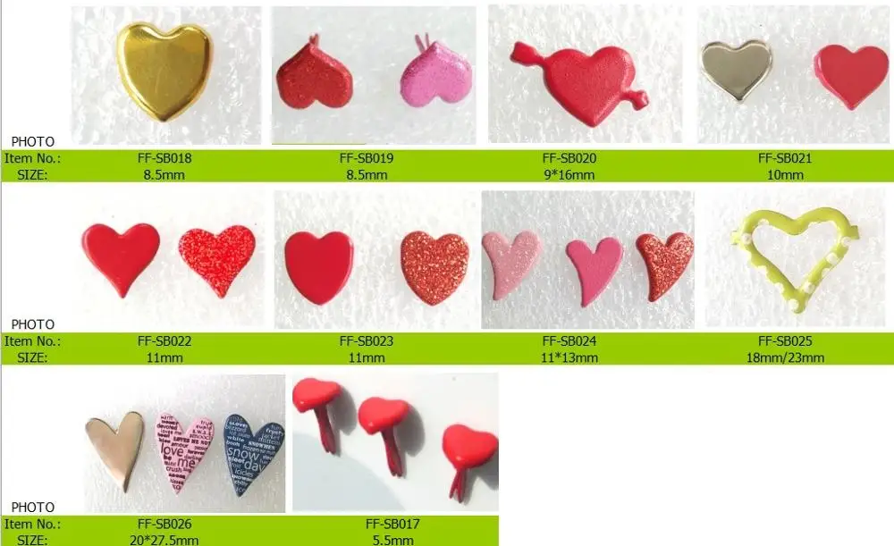 Heart Brads Scrapbook Paper Fastner.craft Metal Pin Souvenir Gold Plated Love Europe Burj Khalifa Souvenir Puerto Rico Souvenirs