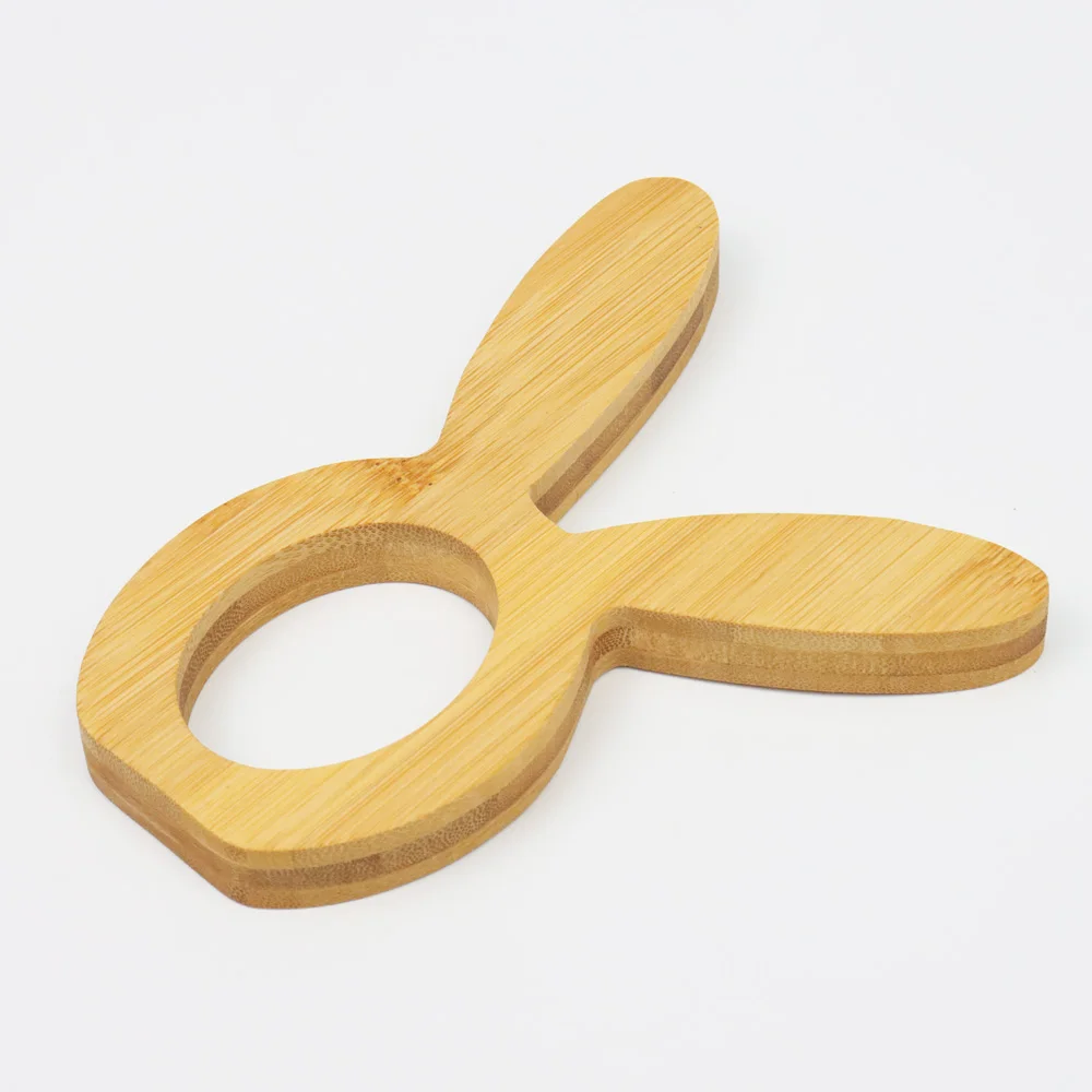 High-Quality Unique Design Natural Bamboo Bunny Shape Napkin Ring For Table Setting Decor