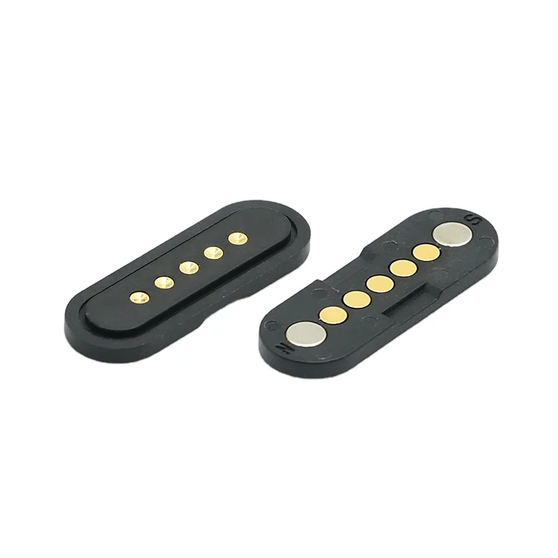 Magnetic Attraction 5 Pin SMT Female Pitch 2.54mm Magnetic Pogo Pin Connector