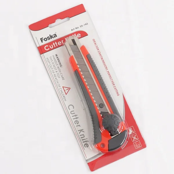 Popular Colorful Plastic Cutter Knife With One Hidden Refill