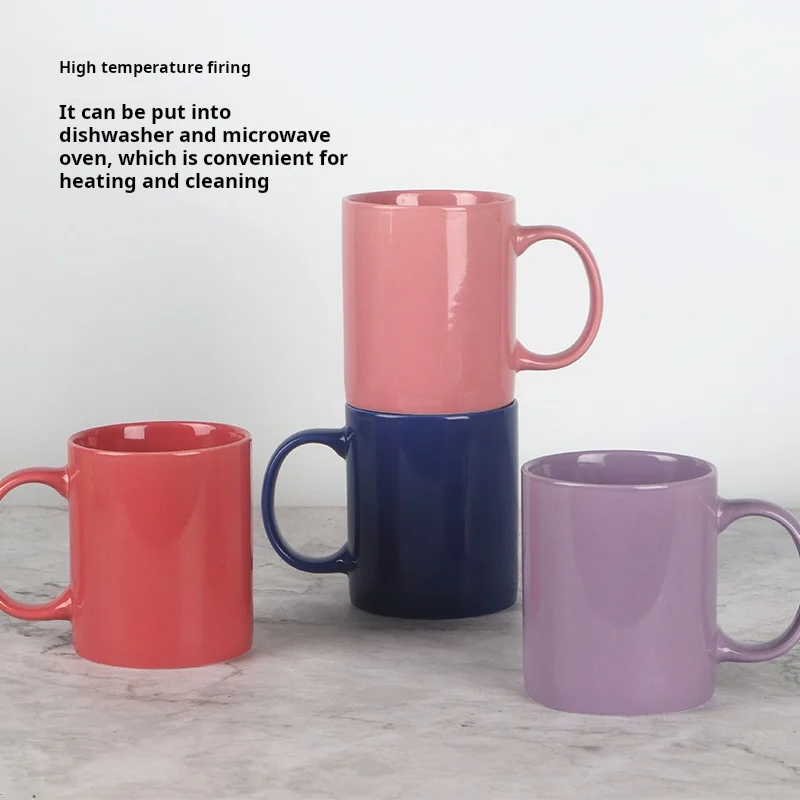 Custom Logo Matte Black 11oz Coffee Ceramic Cup Mug Sublimation Coating Gift Mugs Printing Cups