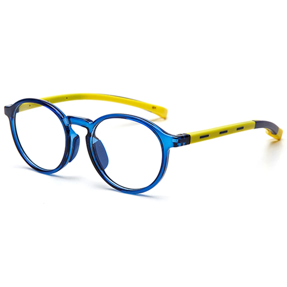 Kids Round Glasses Myopia Optical Eyeglasses Blue Light Glasses Frames TR90 Silicone Flexible Children Glasses Frames