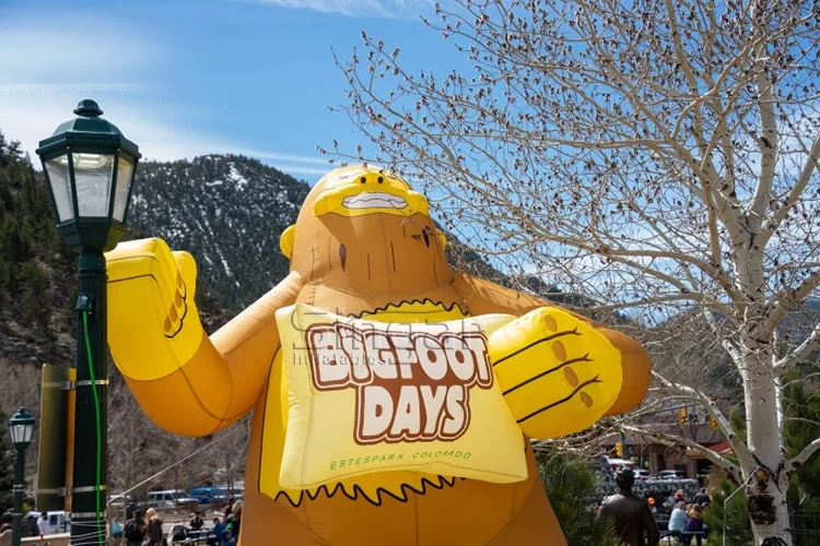 Outdoor adventure forest advertising giant inflatable bigfoot sasquatch character