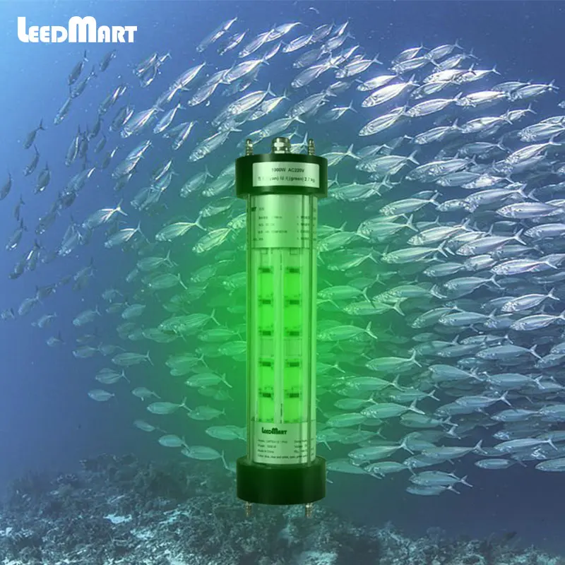 High Power LED Fish DC12V Fish Lamp Colorful IP68 Aluminum 30w-5000w underwater green fishing light