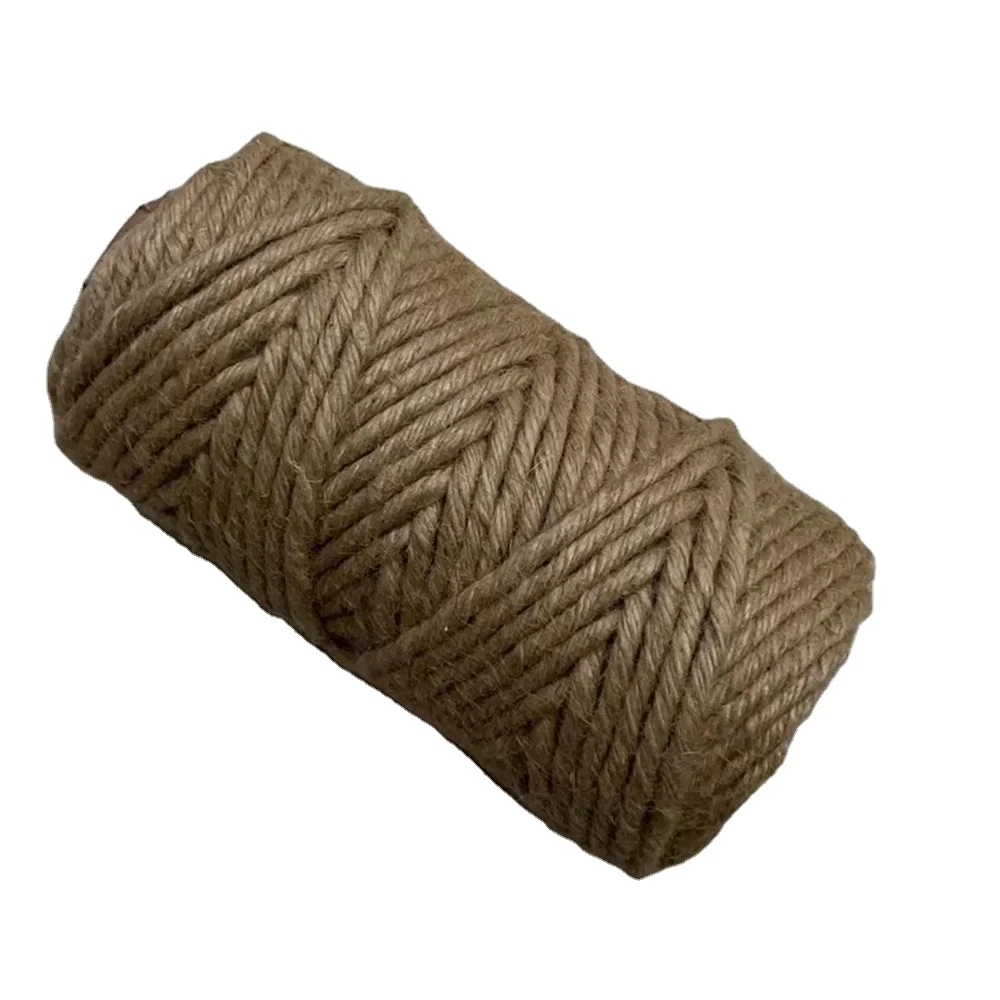 craft natural jute hemp rope 6mm 50m roll for Nautical Bundling
