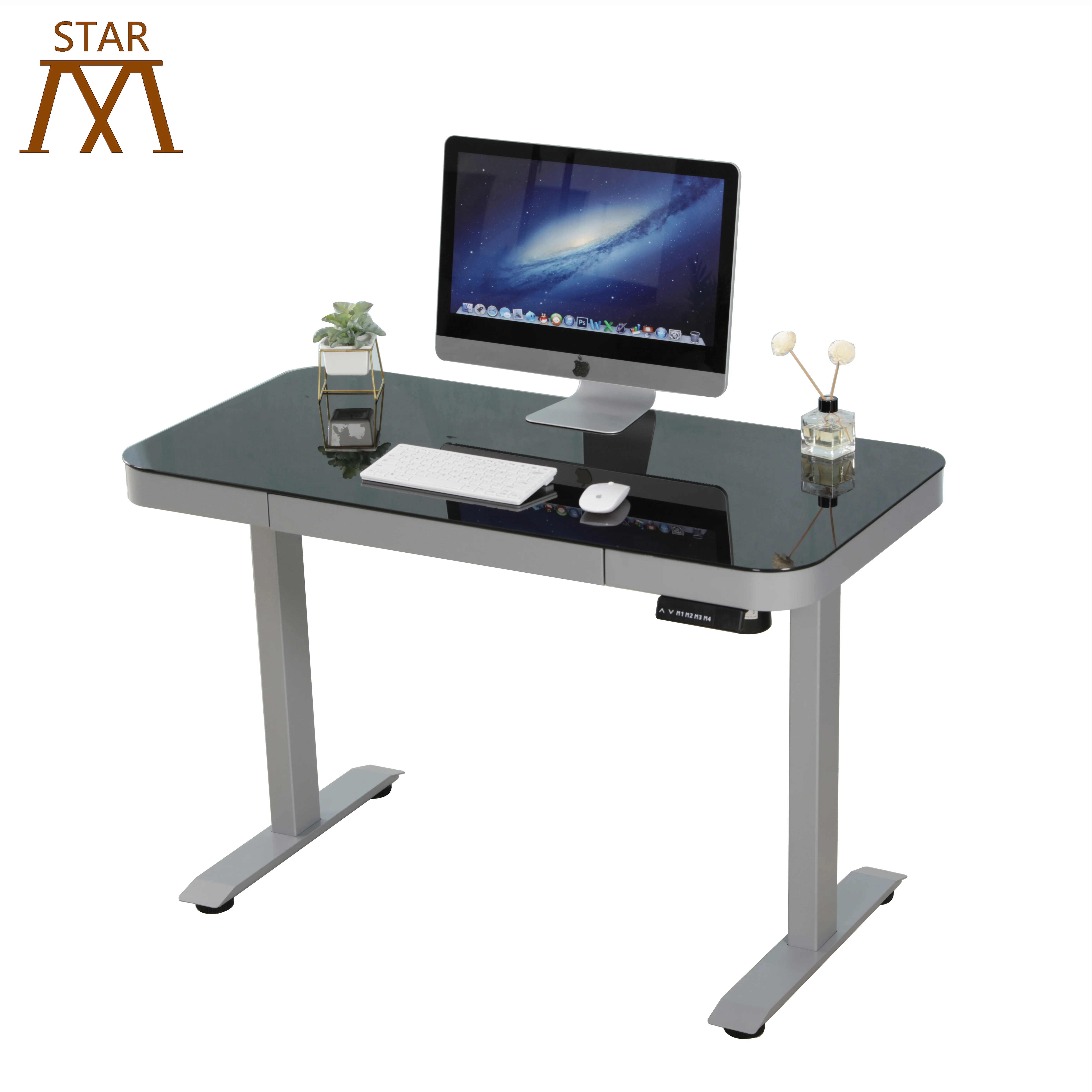 Mstar single motor electric sit to stand modern office desk manufacturer for office furniture height adjustable