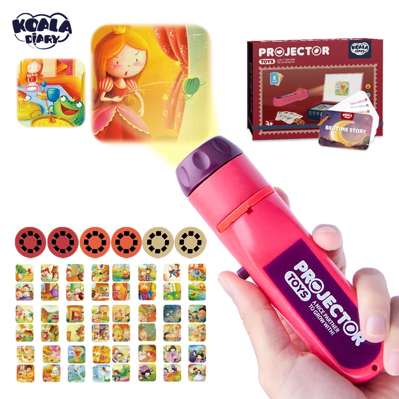 Koala Diary  Kids Projector Flashlight Led Torch Light Toys, Flashlight Luminous Toy for Kids,story Projection Toy for Gift