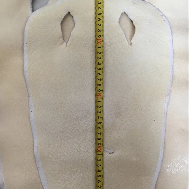 Big size softer bleached stingray skin rough curst for sword cover