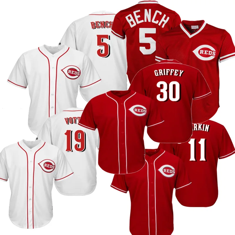 Best Quality 11 Barry Larkin stitched Logos Baseball Jersey