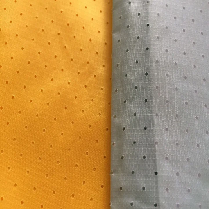 Custom Pattern Waterproof 90% Polyester 10% Spandex Perforated Fabric Custom Hole Punch Men Women Sportswear