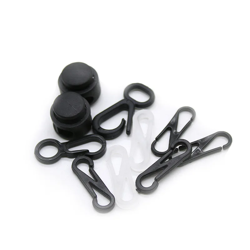 Wholesale Black Plastic Snap Clip Hooks Mini Carabiner Backpack Strap Lanyard Buckle Clip Hooks