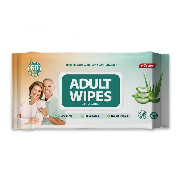 Wholesale Natural Ingredient Alcohol-Free Unscented Adult Wet Wipes for Gentle and Refreshing Body Care Washcloth