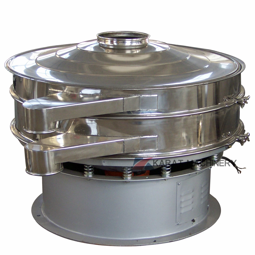 High frequency rice single deck rotary vibrating screen separator