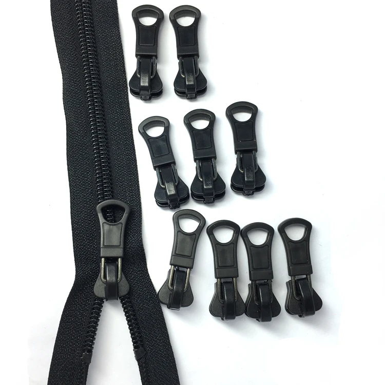 JY Customized 5# 8# 10 # Auto Lock Plastic Zipper Slider For Resin Zipper