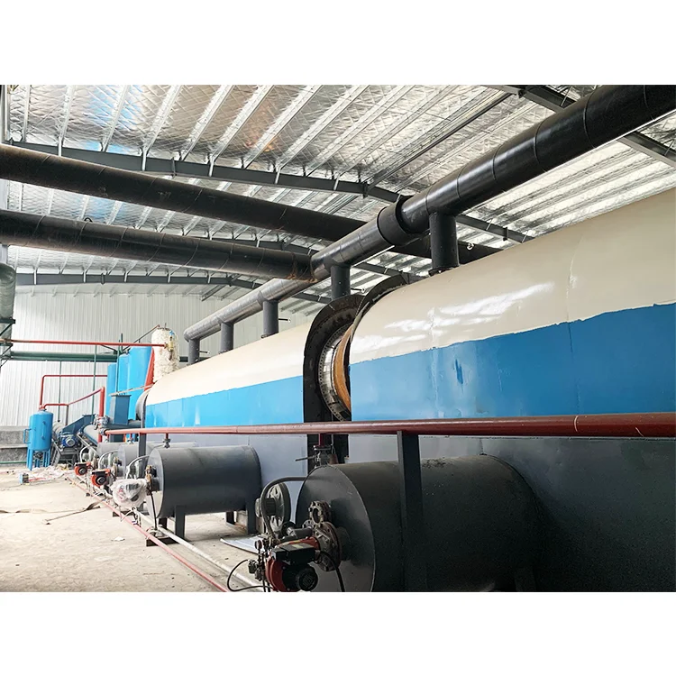 Continuous Waste Tyre Recycling Oil Distillation Plant Pyrolysis Machine