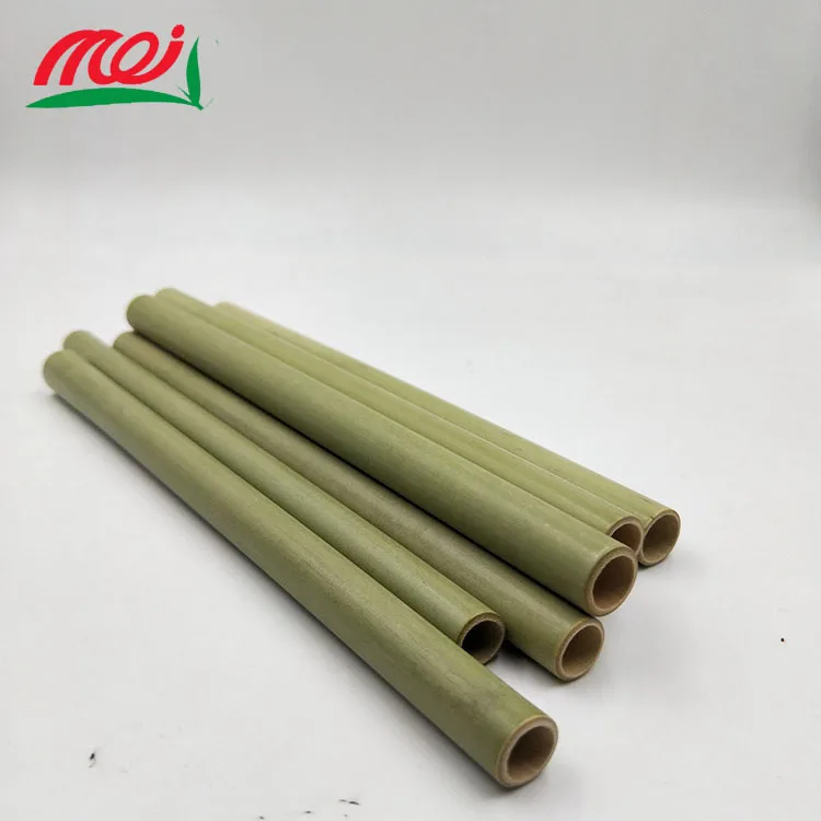 Cutlery Eco Friendly Small Hemp Biodegradable 7 inch natural bamboo Boba Fiber Disposable Fabric Drink straw