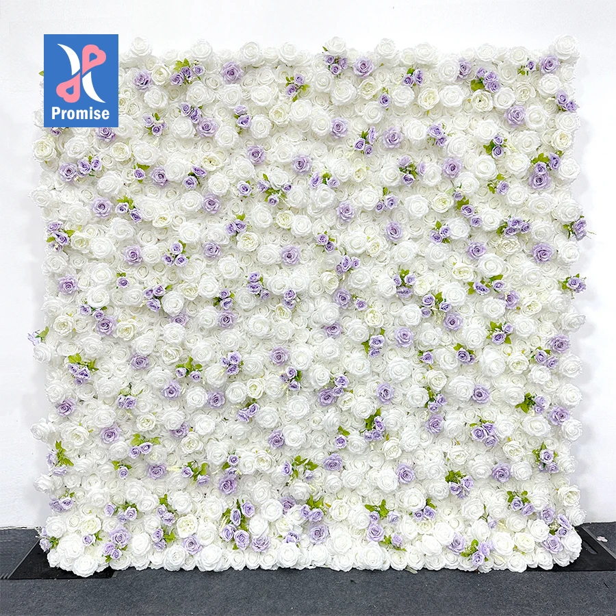 Promise Wholesale Wedding Decoration Floral Backdrop White Flowers Wall Artificial Flower Wall