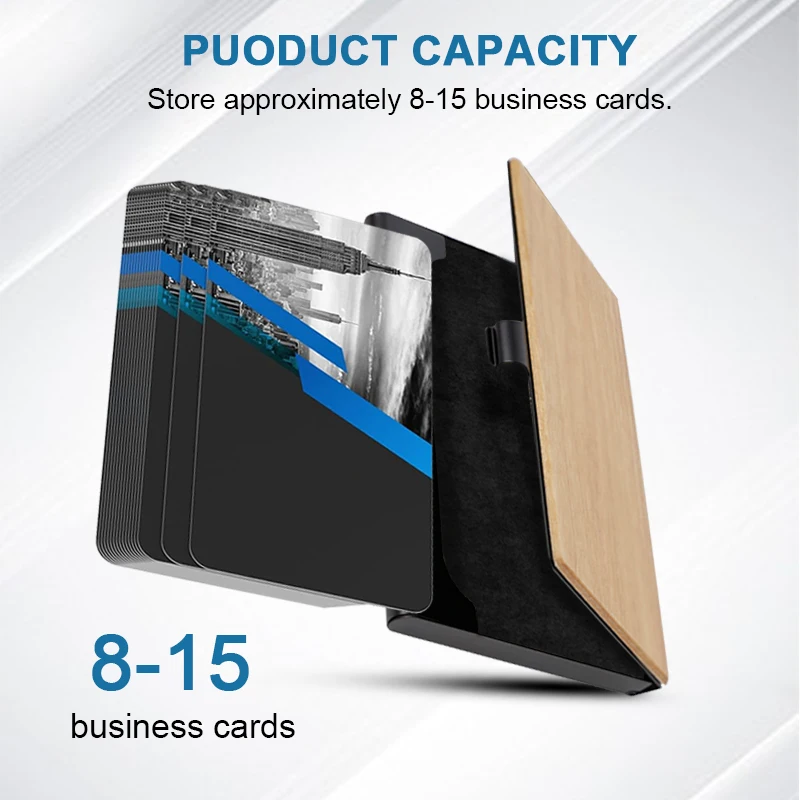 Customized Wholesale Resin Wooden Business Card Holder Pocket Phone Card Holders Bank Card Bag