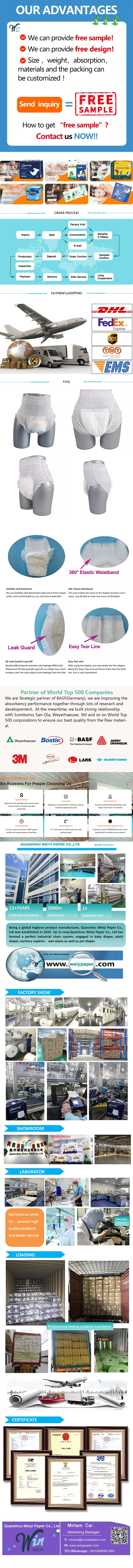 OEM hot selling disposable adult diaper adult diaper with free samples