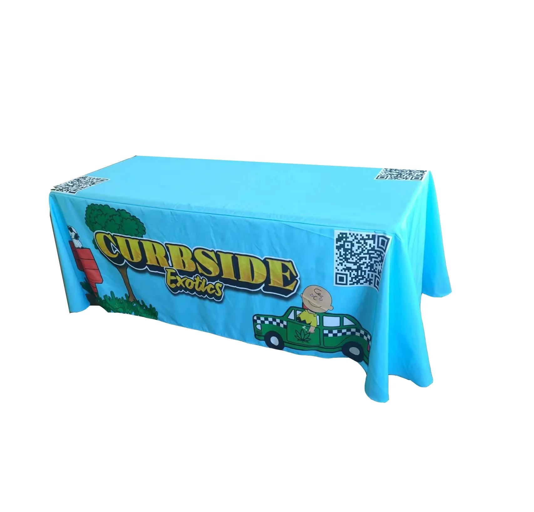 Sublimation Printed Trade Show Table Cover Advertising Display  Fitted Table Cloth With Custom Logo
