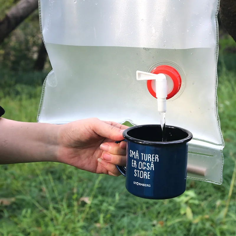 10L Premium Portable Collapsible Water Container with Spigot, BPA Free Water Storage Bag Jug Foldable Water Tank for camping