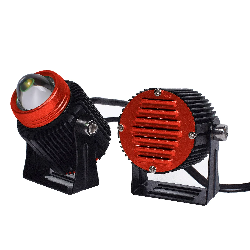 Sunlop M1 Led Motorcycle Light Headlight Angel Eyes Moto Light DRL Headlamp Fog Spotlights Universal Mini Lens