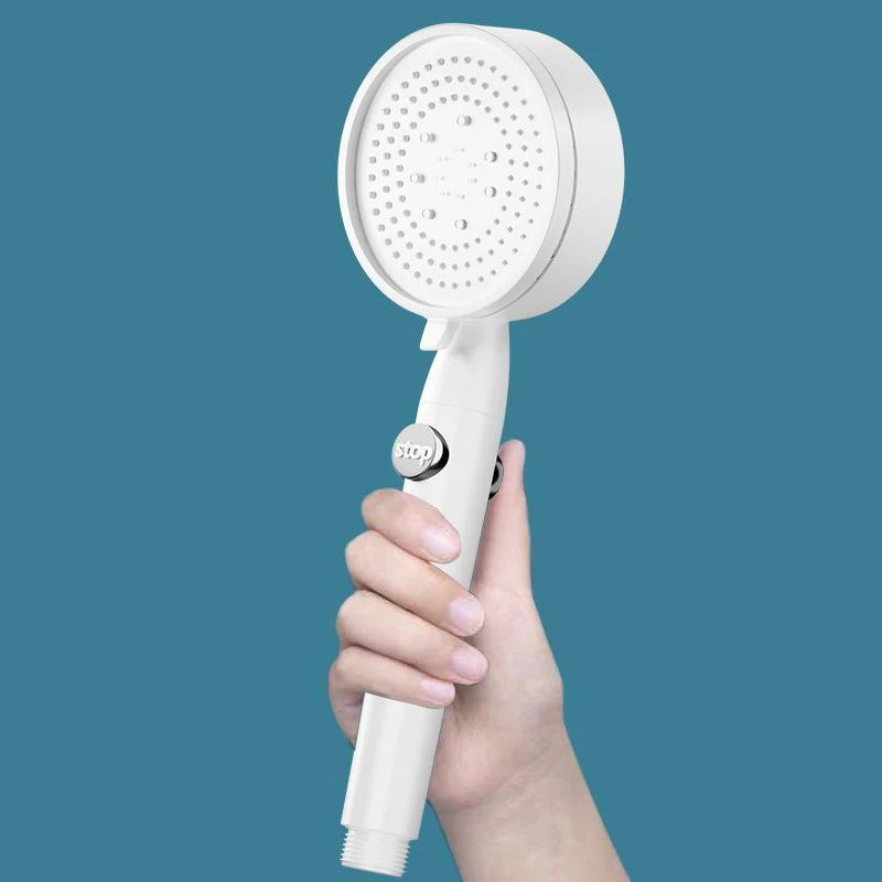 GHS-032 white nice quality luxury plastic spa rainfall shower  filter hand shower plastic hand shower for bathroom