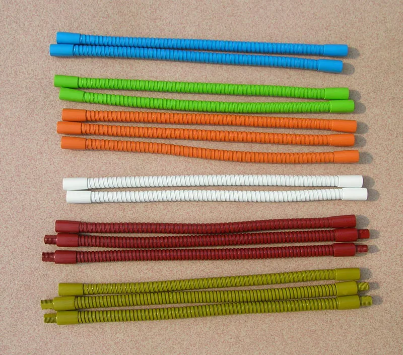 Flexible bendable gooseneck tubing hose with flange