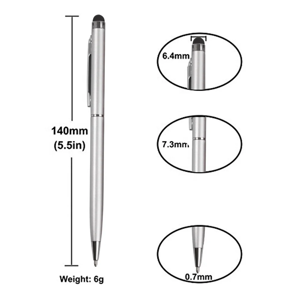 DL123 2 In 1 Touch Screen Stylus Ballpoint Pen For Ipad Iphone Smartphones Tablet Promotional Ball Pen Ballpoint