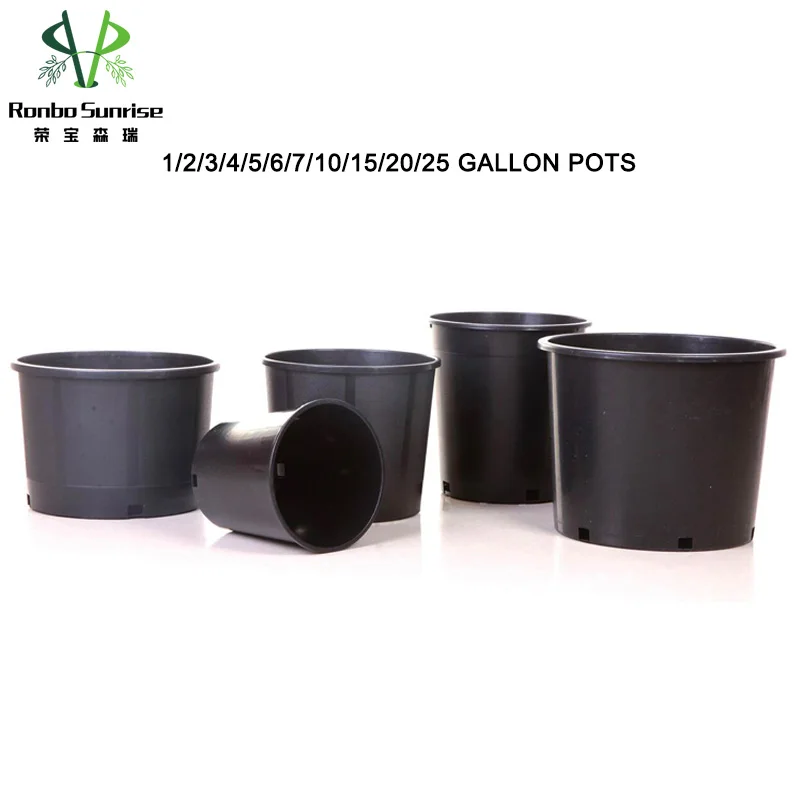 Ronbo Sunrise Large Size 15 20 25 Gallon Tree Nursery Plastic Plant Pots for Plant Wholesale