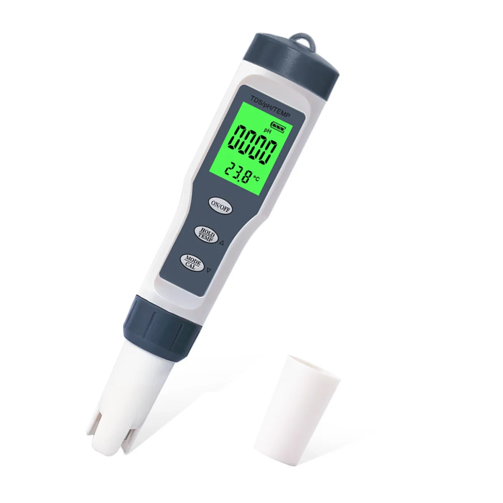 Hot-selling 3 in 1 TDS/PH&TEMP Water quality test pen automatic temperature ph meter wit backlight