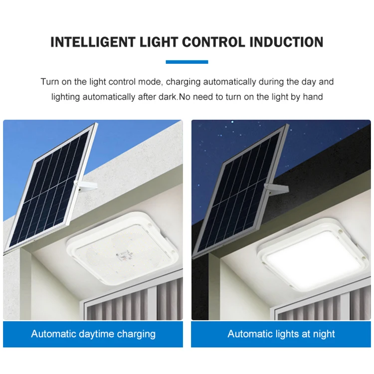 High Quality Remote Control Square Aluminum Waterproof 40w 60w 100w 200w 300w Solar Led Ceiling Light