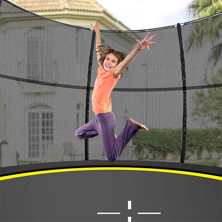Zoshine Outdoor PVC Trampolines for Kids & Adults 10FT 12FT 14FT Free Jump Game Straight Poles Backyard Fun Enclosure with APP