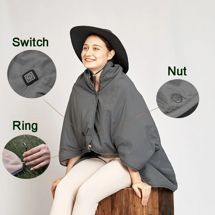 Подогрев пледы Одеяло Водонепроницаемый Кемпинг Катание на лыжах офисные Smart защита от перегрева свободно сложить